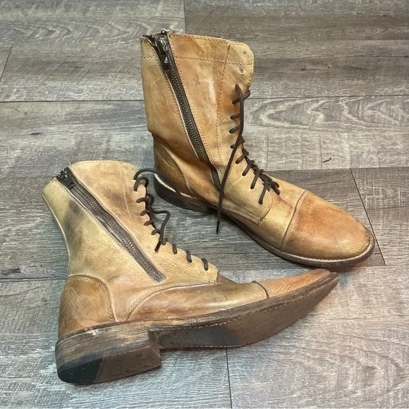 BED|STU Rustic Brown Lace-Up Leather Boots size 9 - Picture 2 of 10